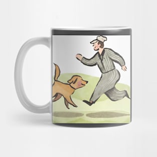 Man with cutie dog Mug